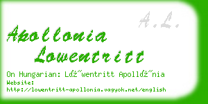apollonia lowentritt business card